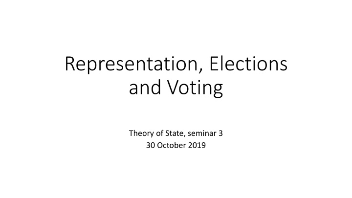 representation elections and voting