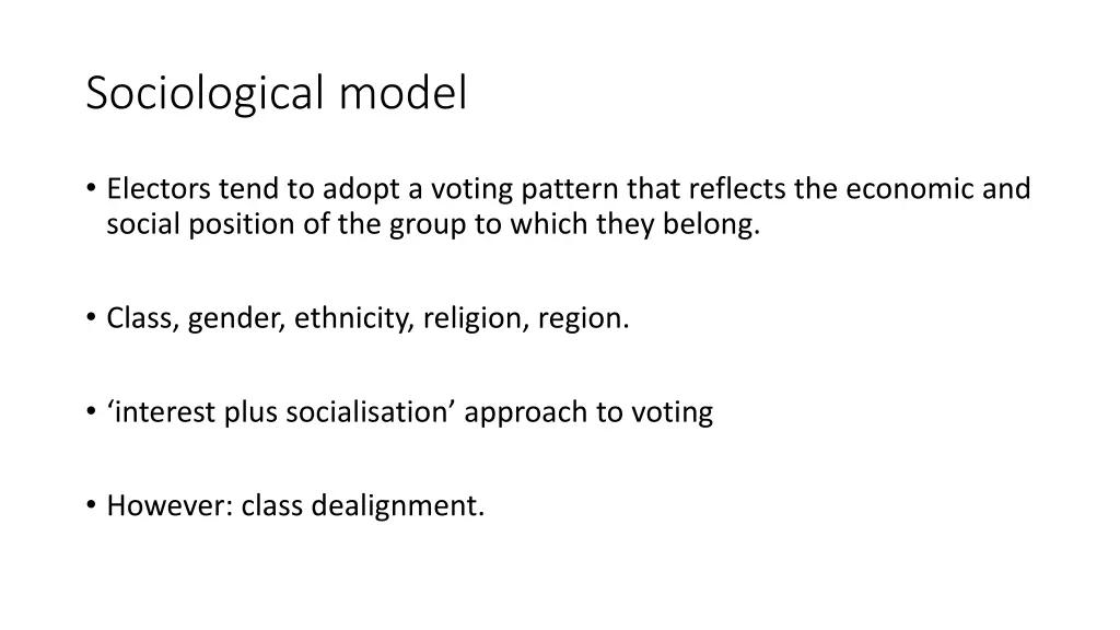 sociological model