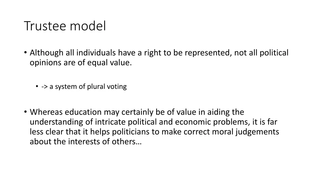 trustee model