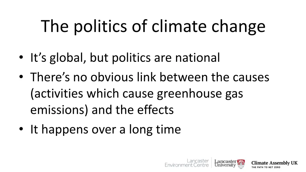 the politics of climate change