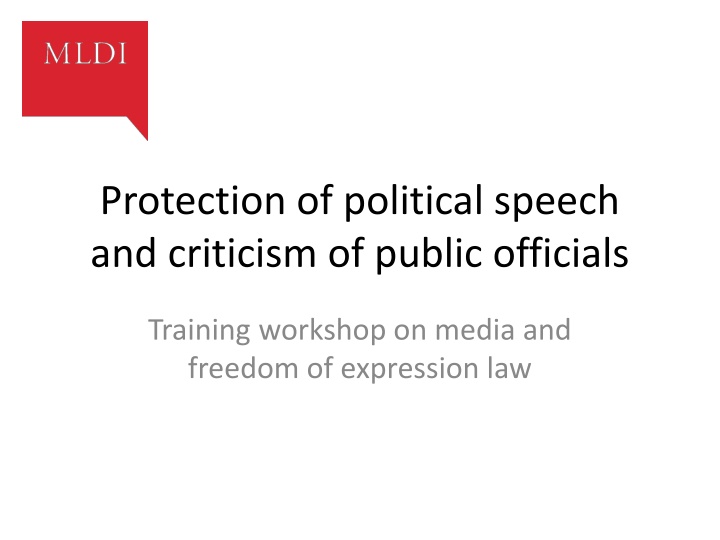 protection of political speech and criticism