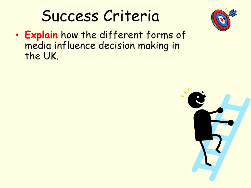 success criteria explain how the different forms