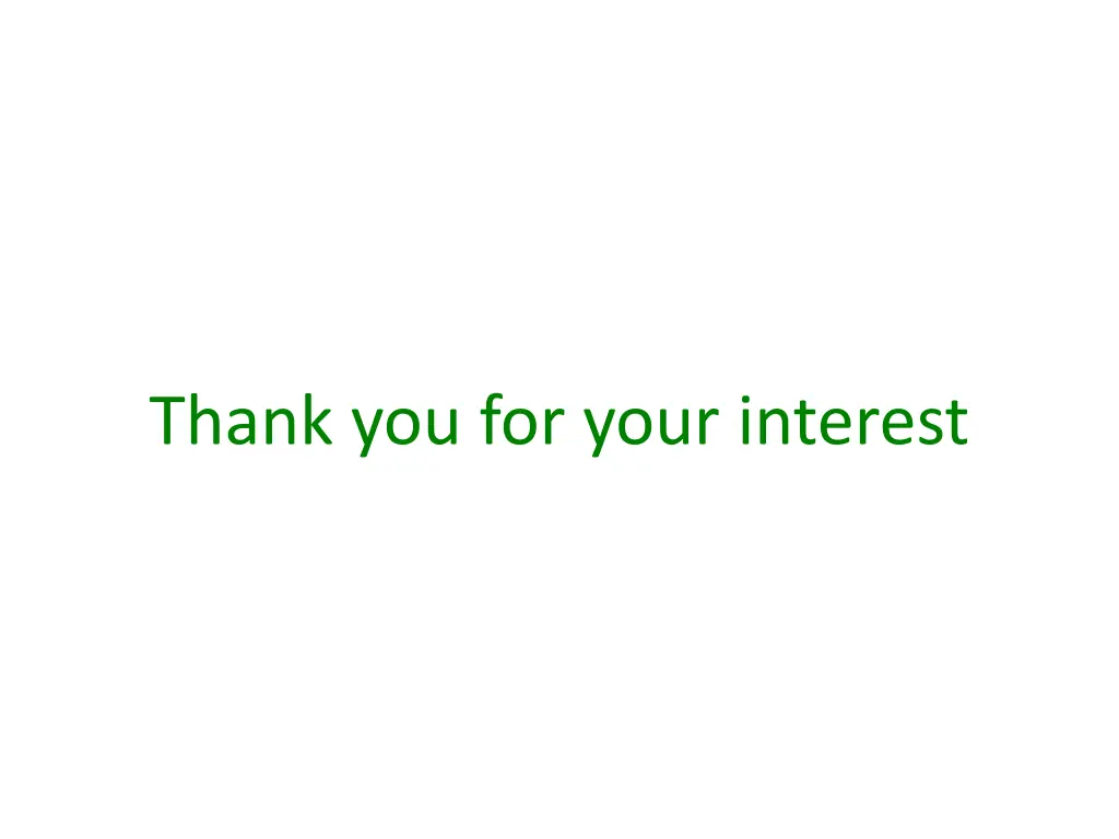 thank you for your interest