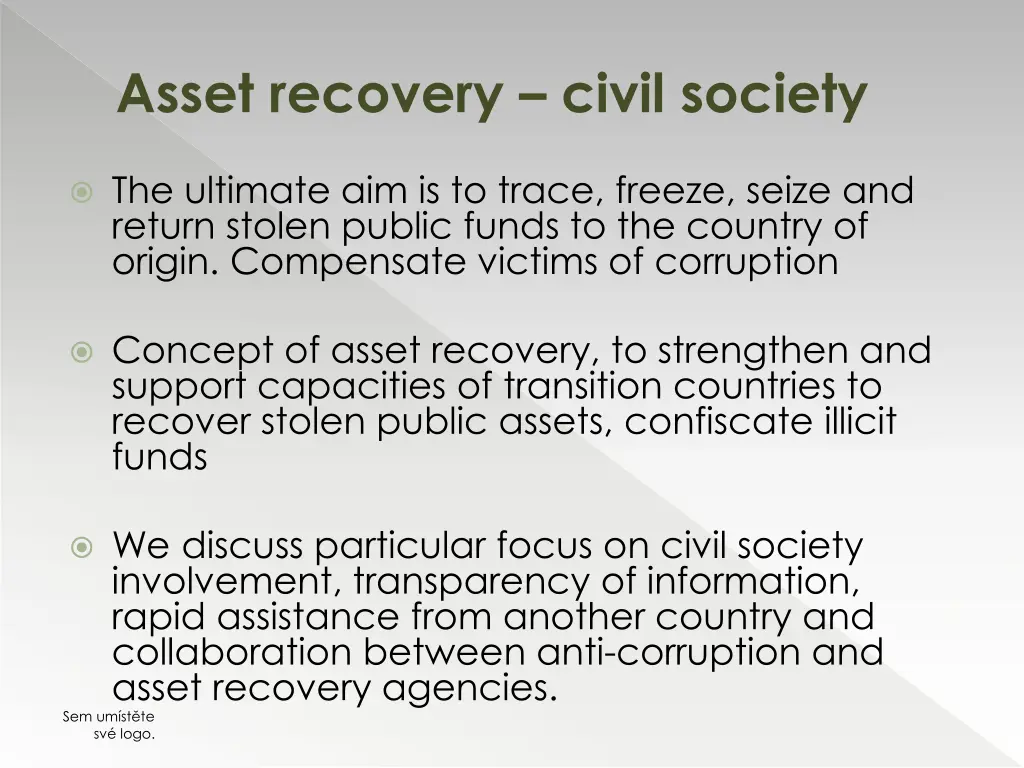 asset recovery civil society