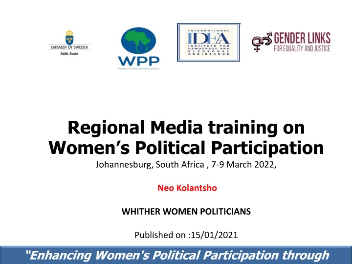 regional media training on women s political