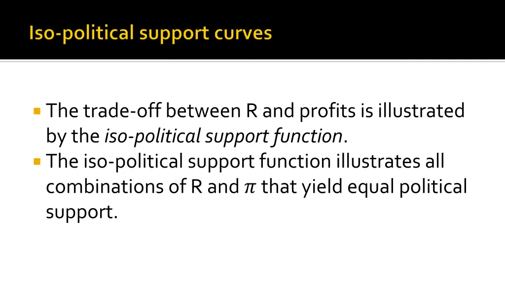 the trade off between r and profits