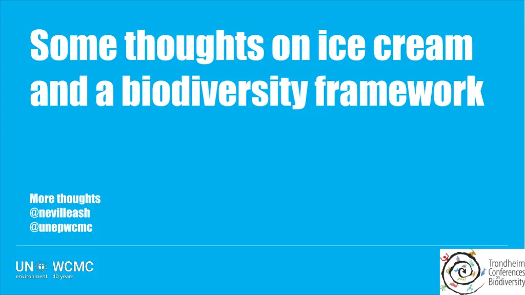 some thoughts on ice cream and a biodiversity