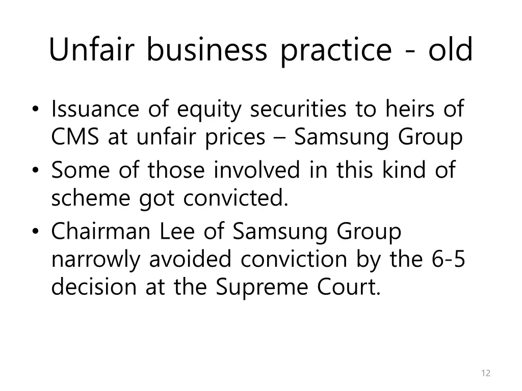 unfair business practice old