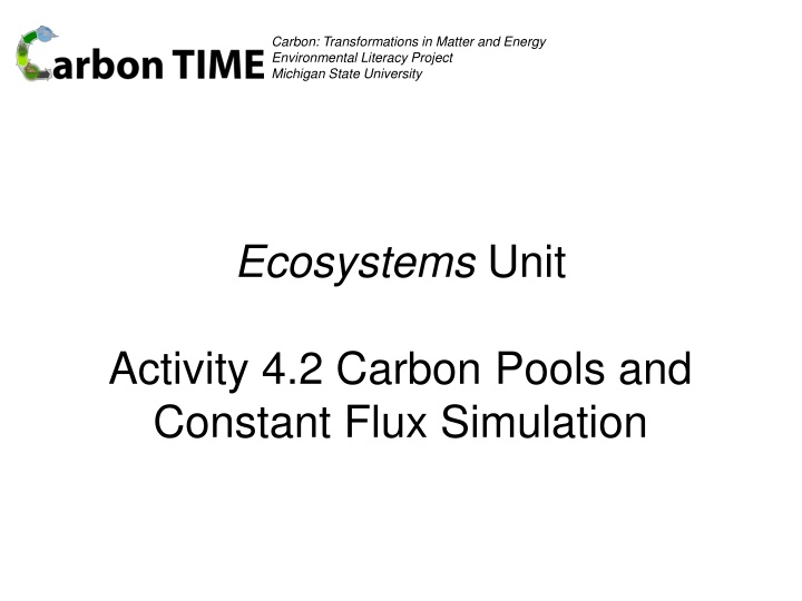 carbon transformations in matter and energy