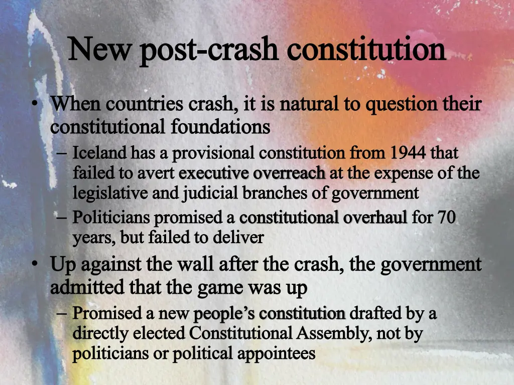 new post new post crash constitution crash