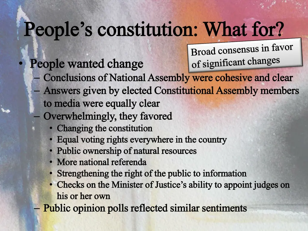 people s constitution what for people