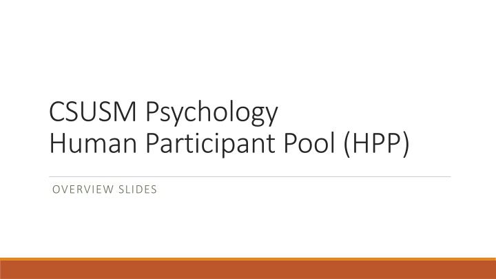 csusm psychology human participant pool hpp