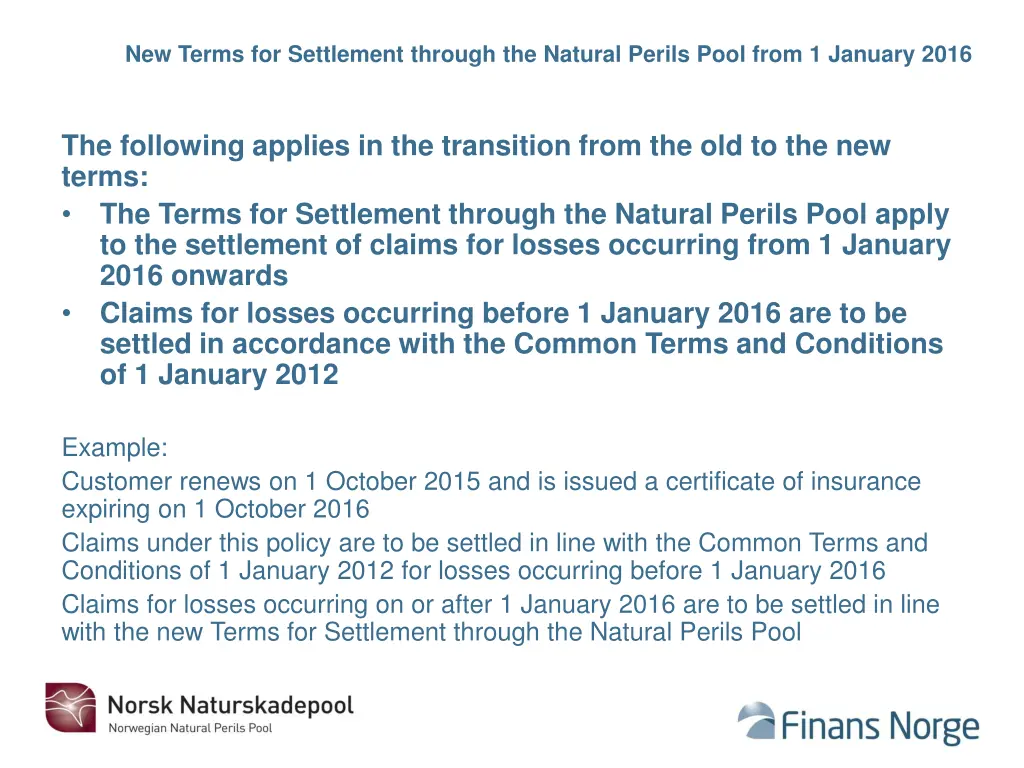 new terms for settlement through the natural 3