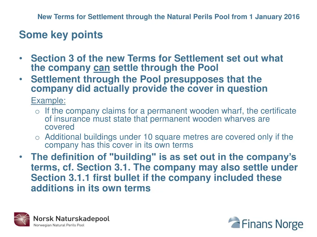 new terms for settlement through the natural 4