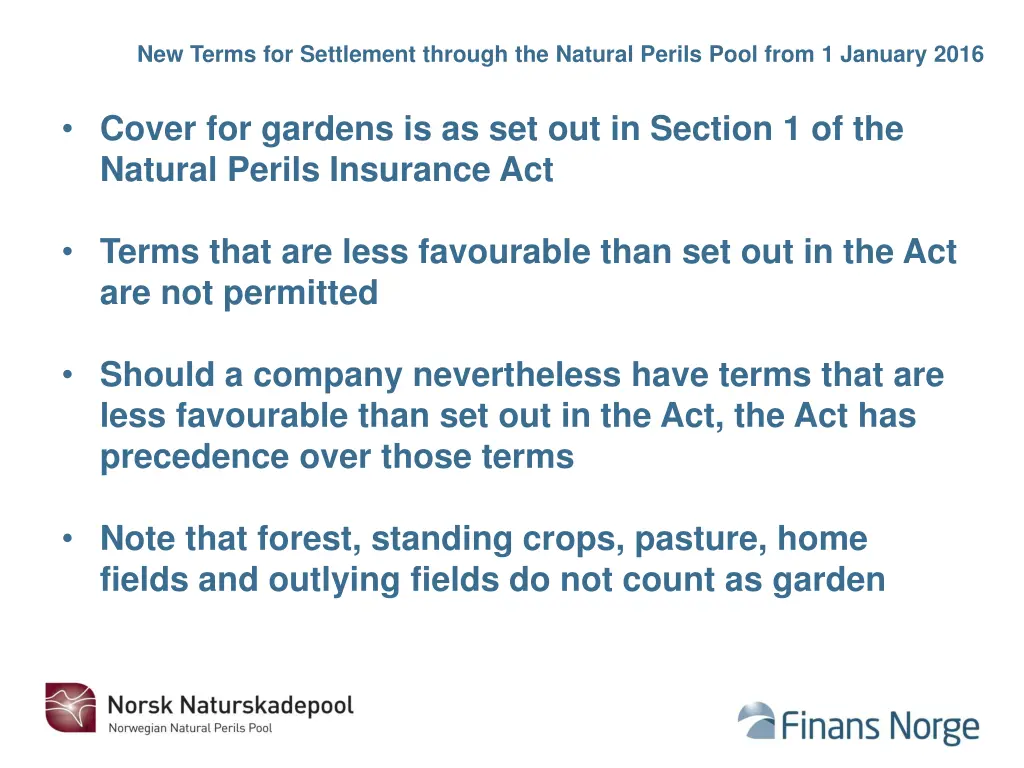 new terms for settlement through the natural 5