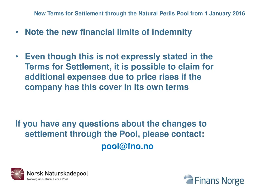 new terms for settlement through the natural 6