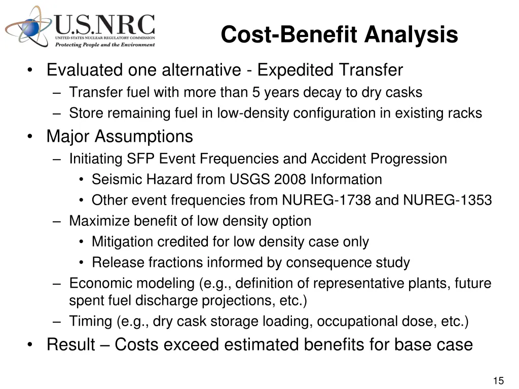 cost benefit analysis