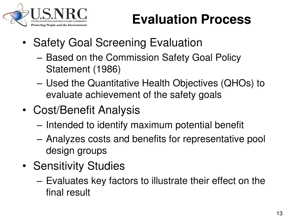 evaluation process