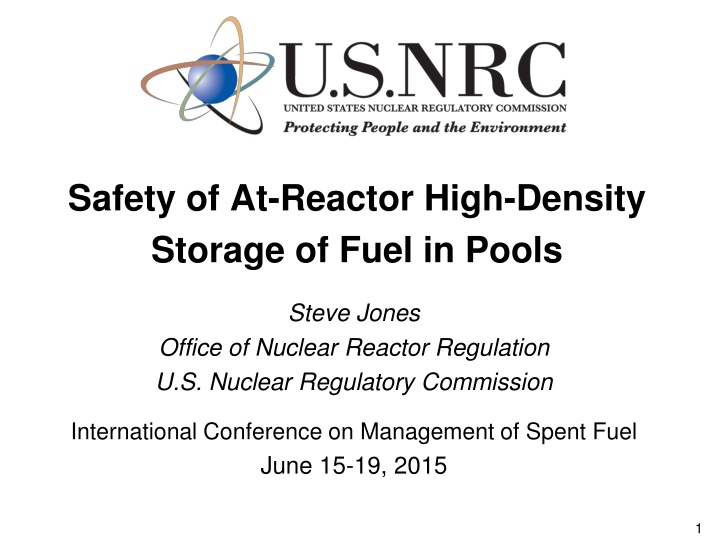 safety of at reactor high density storage of fuel