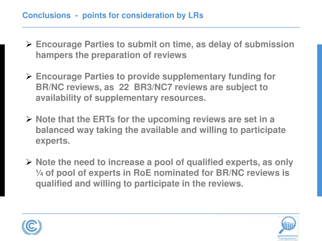 conclusions points for consideration by lrs