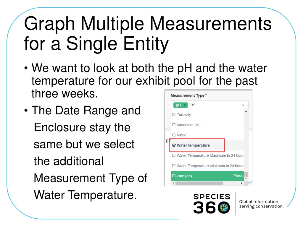 graph multiple measurements for a single entity