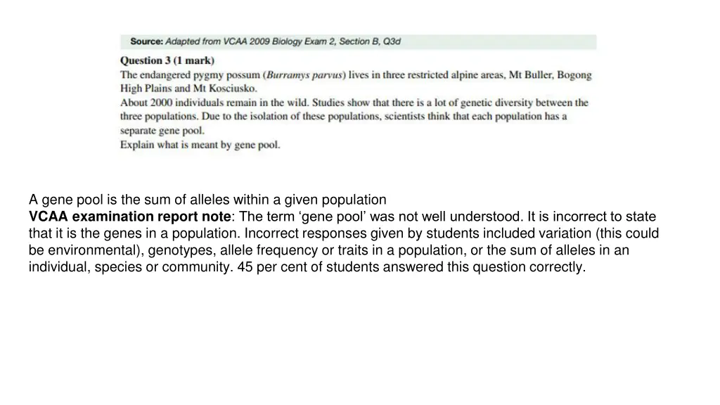 a gene pool is the sum of alleles within a given