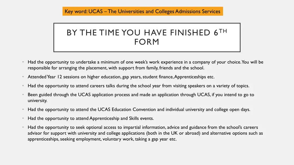 key word ucas the universities and colleges