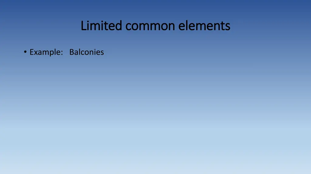 limited common elements limited common elements