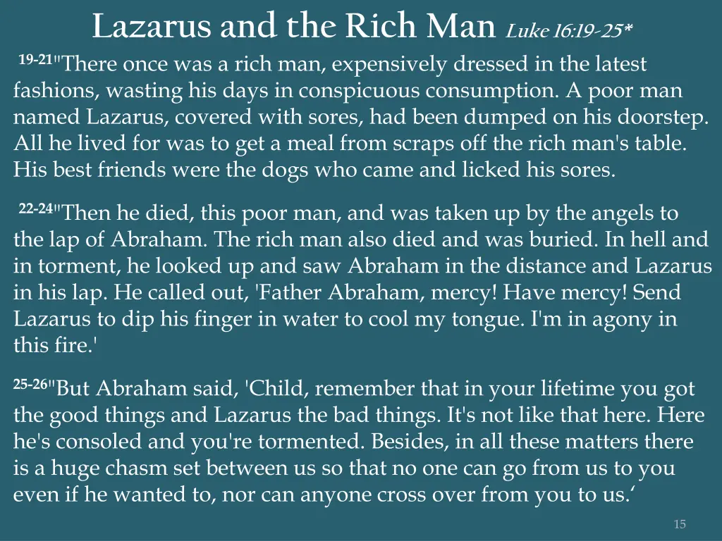 lazarus and the rich man luke