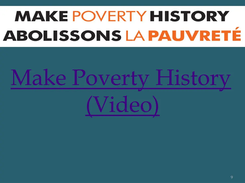 make poverty history video