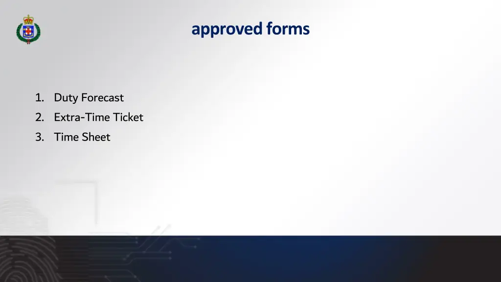 approved forms