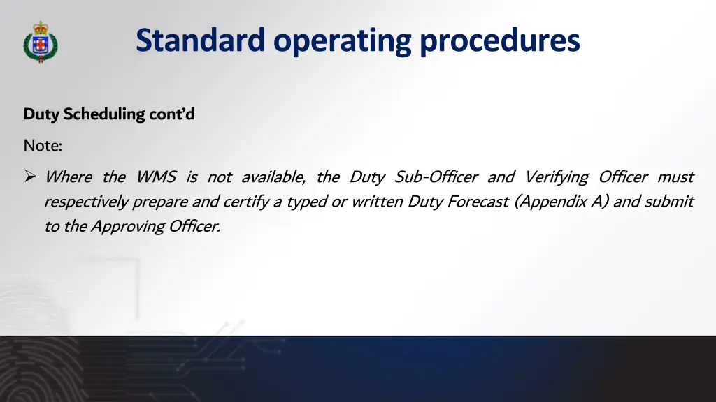 standard operating procedures 3