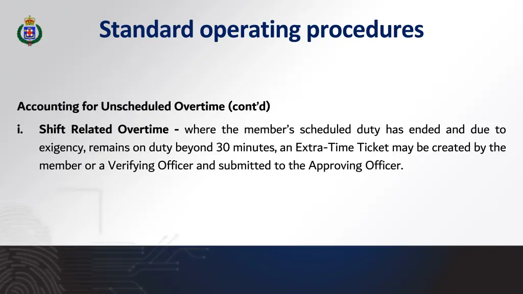 standard operating procedures 5