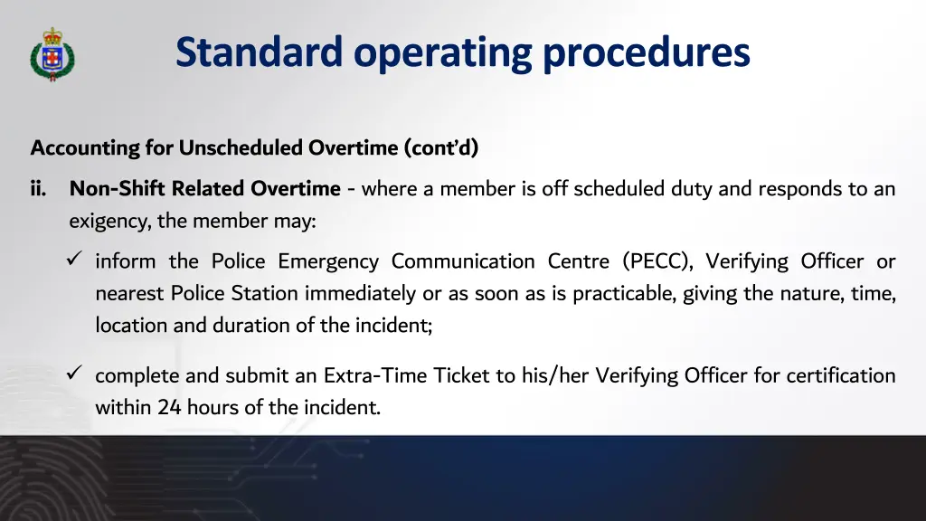 standard operating procedures 6