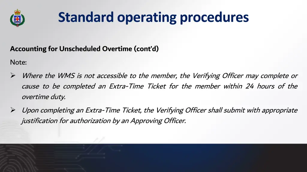 standard operating procedures 7