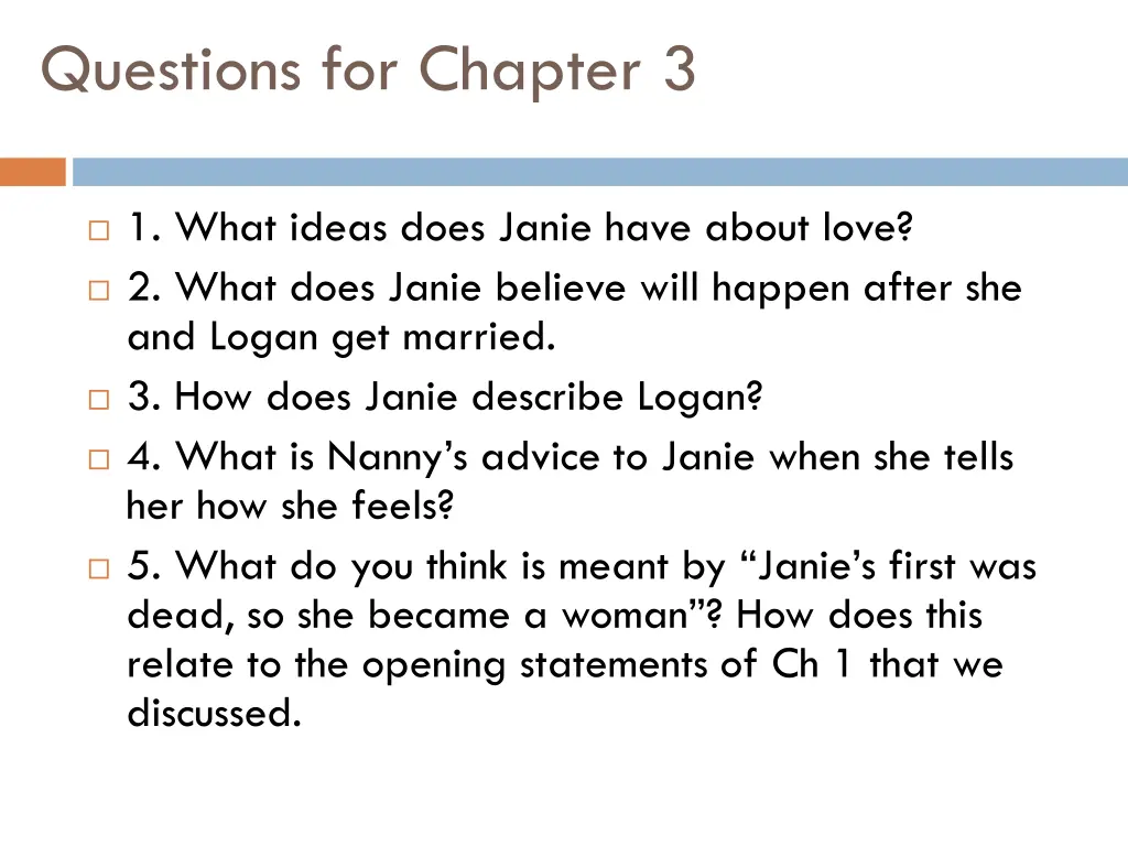 questions for chapter 3