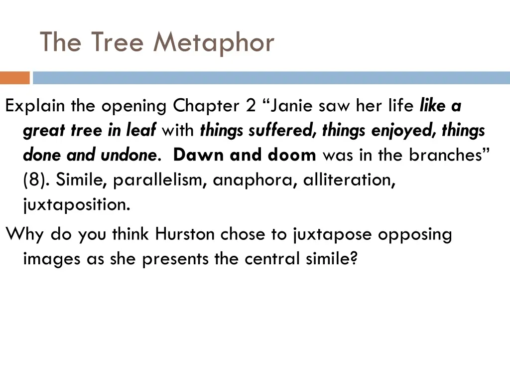 the tree metaphor