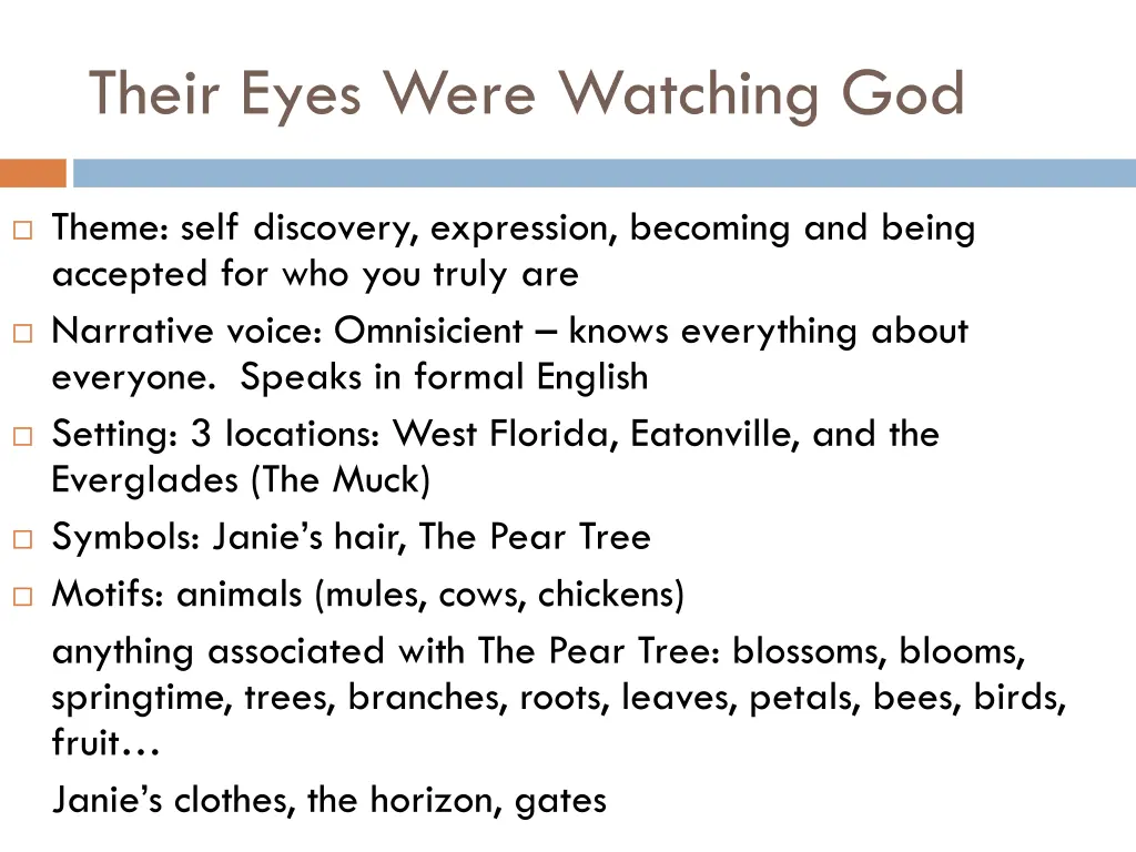 their eyes were watching god