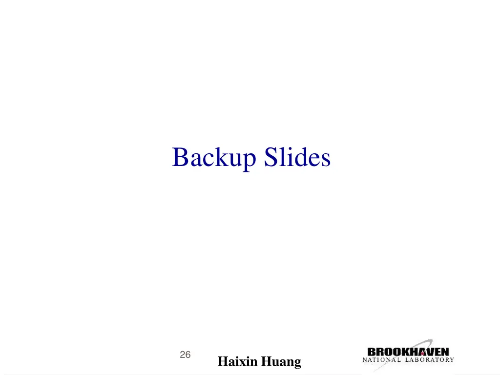 backup slides