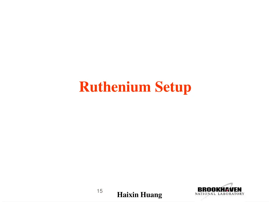 ruthenium setup