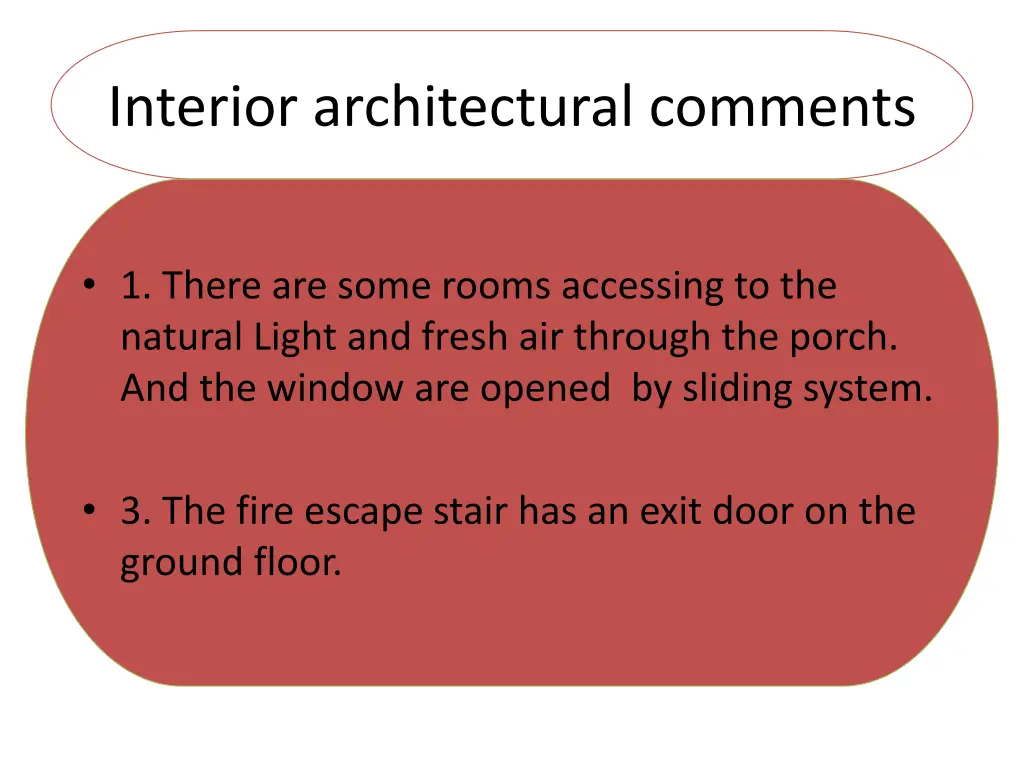 interior architectural comments