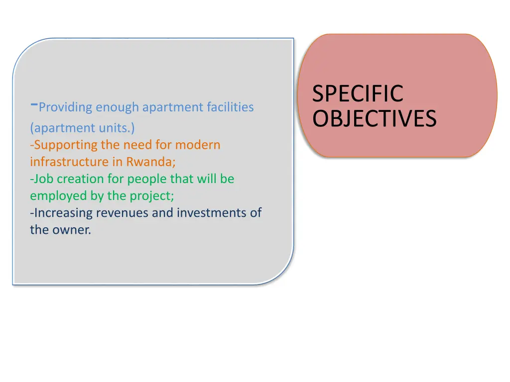 specific objectives