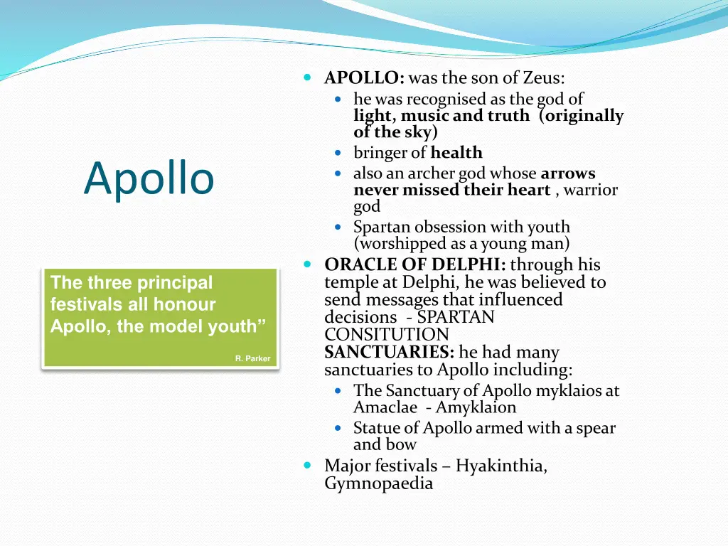 apollo was the son of zeus he was recognised