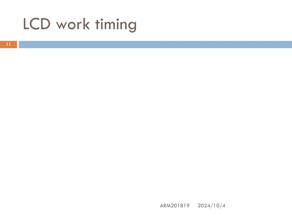 lcd work timing