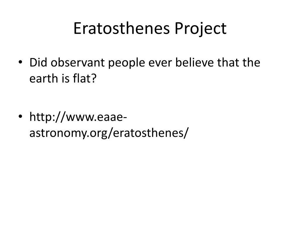 eratosthenes project