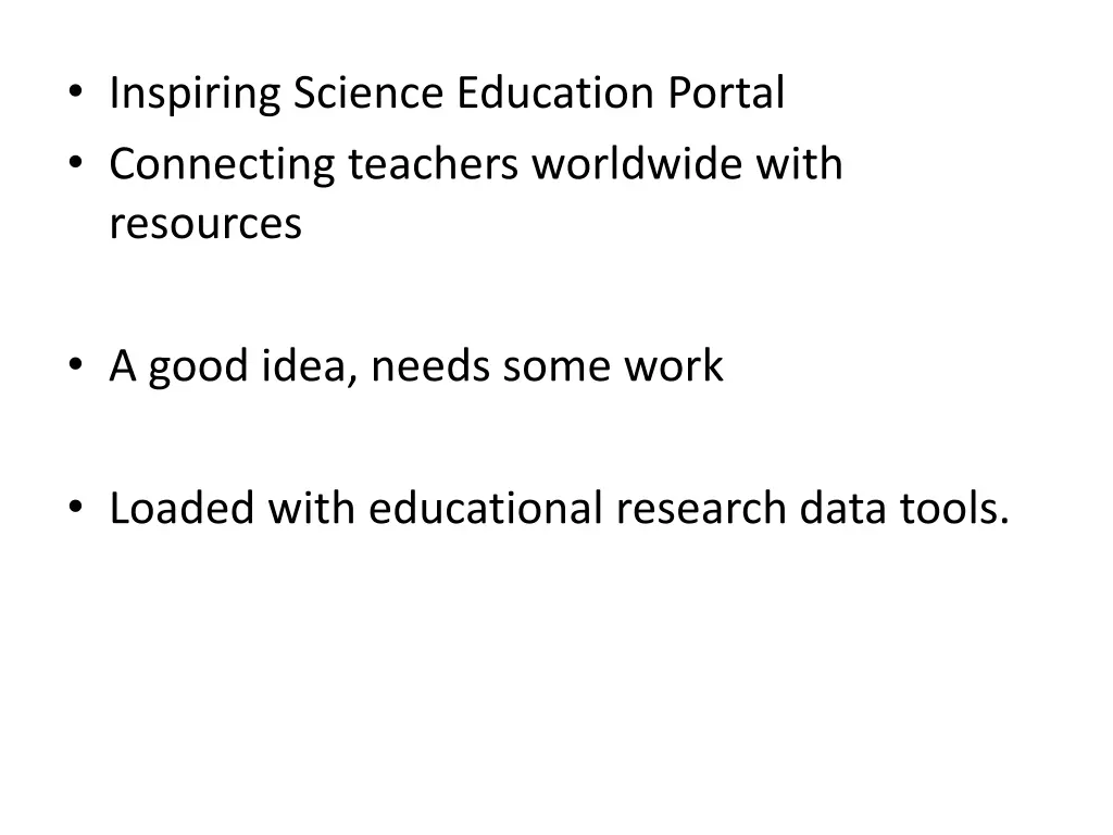 inspiring science education portal connecting