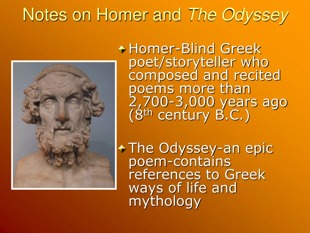 notes on homer and the odyssey