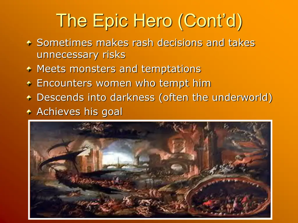 the epic hero cont d