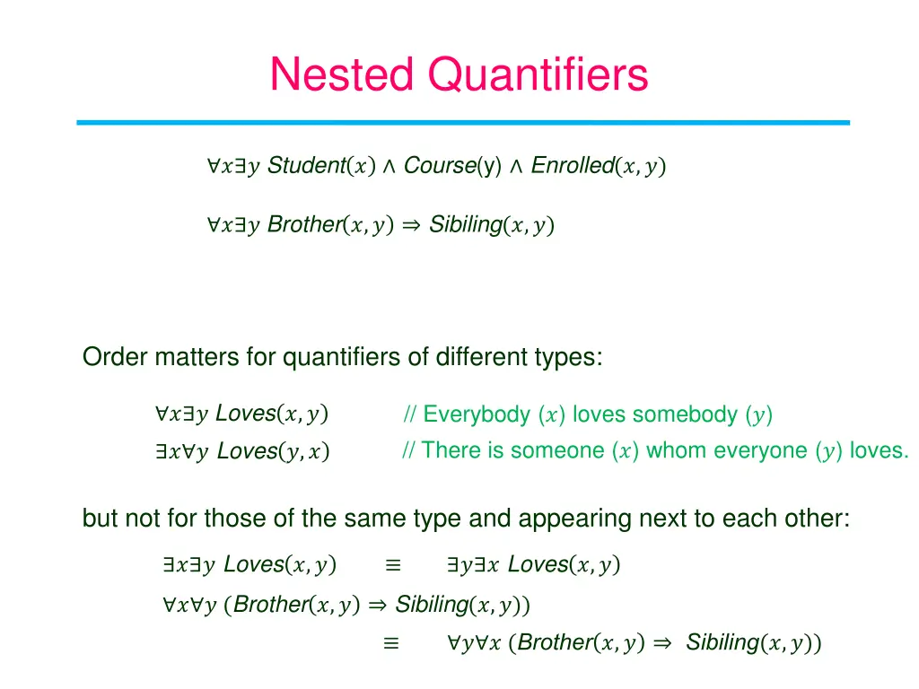 nested quantifiers