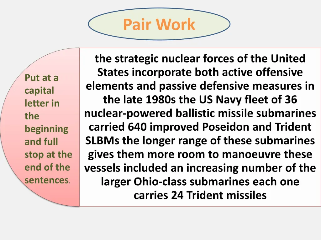 pair work